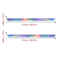 Car Long Stripe Graphics Racing Side Body Door Vinyl Decal Trim Colorful Sticker