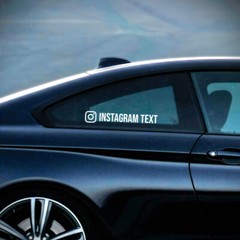CUSTOM INSTAGRAM USERNAME Decal Vinyl Sticker | Car Bumper Window | Social Media