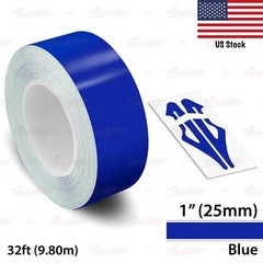1″ Roll Vinyl Pinstriping Pin Stripe Solid Line Tape Decal Sticker 25mm BLUE