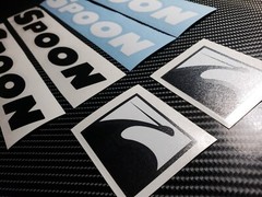 SPOON Sports 4pcs – WHITE OR BLACK – Civic EK9 EG EF S2K NSX Sticker Vinyl JDM