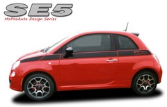 Body Line Side Rally Racing Stripes Vinyl Graphic Decal for 2011-2016 Fiat 500