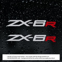 (2x) ZX-6R ZX6R Decal Vinyl Stickers for Motobike Motorcycle