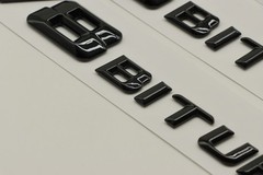 4Pcs Gloss Black 3D Emblems for AMG G63 V8 Biturbo Side Rear Badges