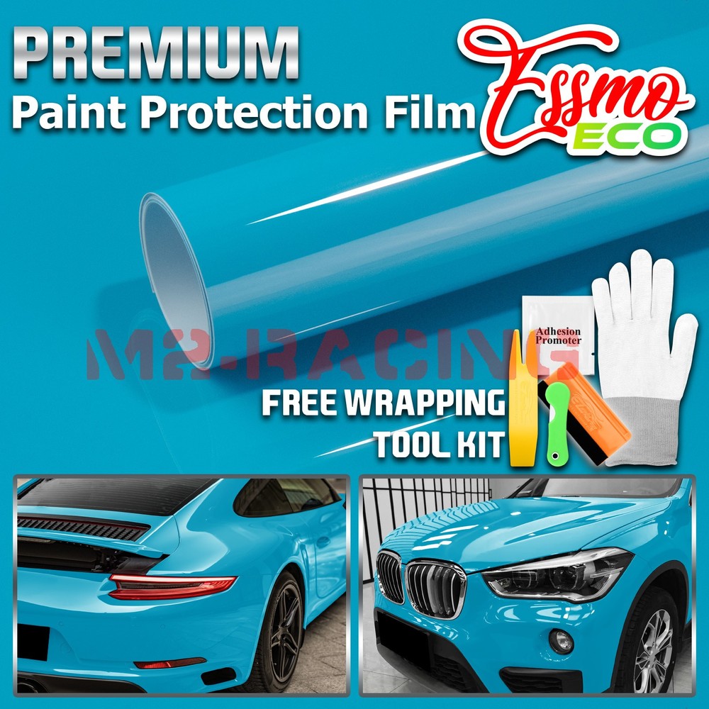 4FTx5FT PPF Miami Blue Gloss Color Vinyl Paint Protection Film Scratch Auto Wrap