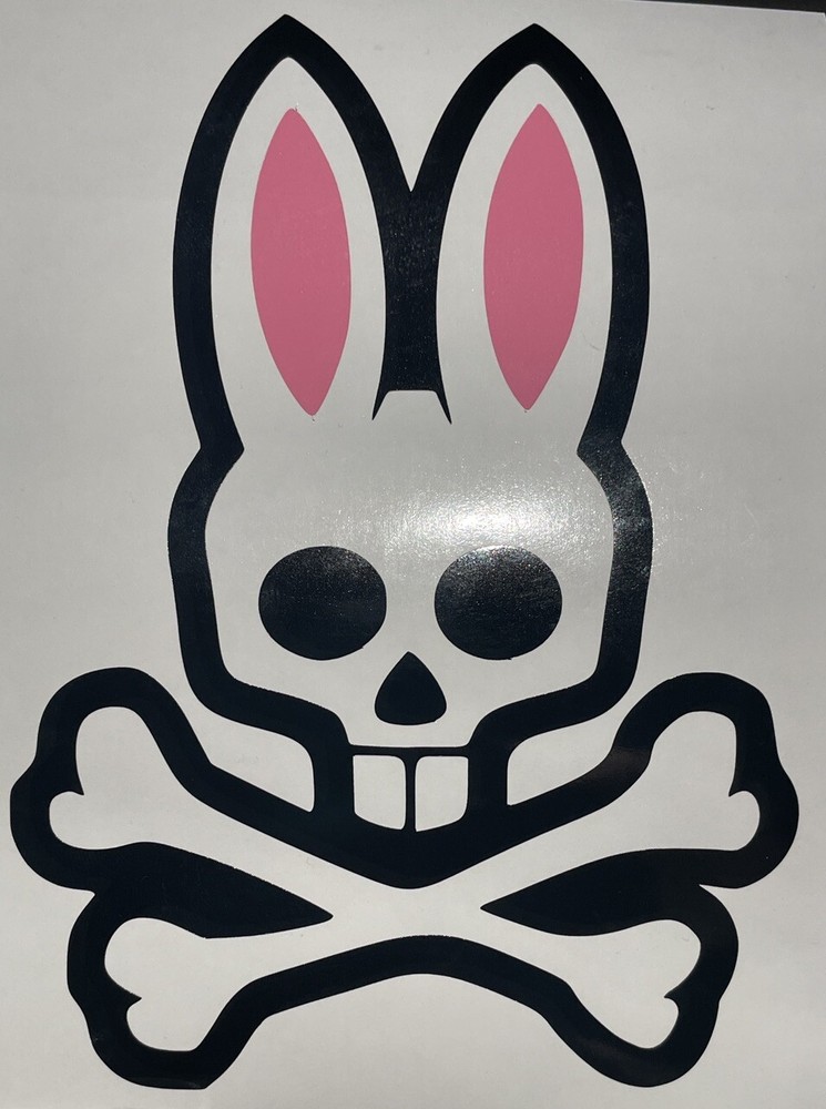 Psycho Bunny Vinyl Decal For 5.75” tall x 4” wide. Freebies With Every Purchase