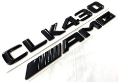 GLOSS BLACK CLK430+AMG FOR MERCEDES CLK430 REAR TRUNK EMBLEM BADGE NAMEPLATE