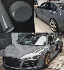 Full Roll 100FT x 5FT Grey Gloss Glossy Vinyl Film Car Wrap Sticker PVC 2 Layers