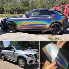 Rainbow Car Hood Iridescence Pearl Glossy Chameleon Laser Vinyl Wrap Sticker US
