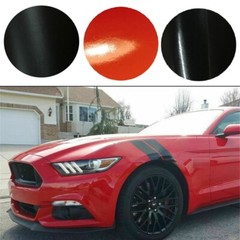 Matte Black Racing Car Bumper Hood Stripe Decal Auto Vinyl Side Fender Stickers