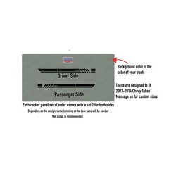 4×4 Racing stripes Side graphics Decal for 2007-2014 Chevy Tahoe CT3-RPK2