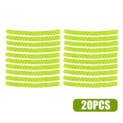 20 pcs Reflective Sticker Strip Decal Wheel Hub Rim Stripe Tape Car Accessories