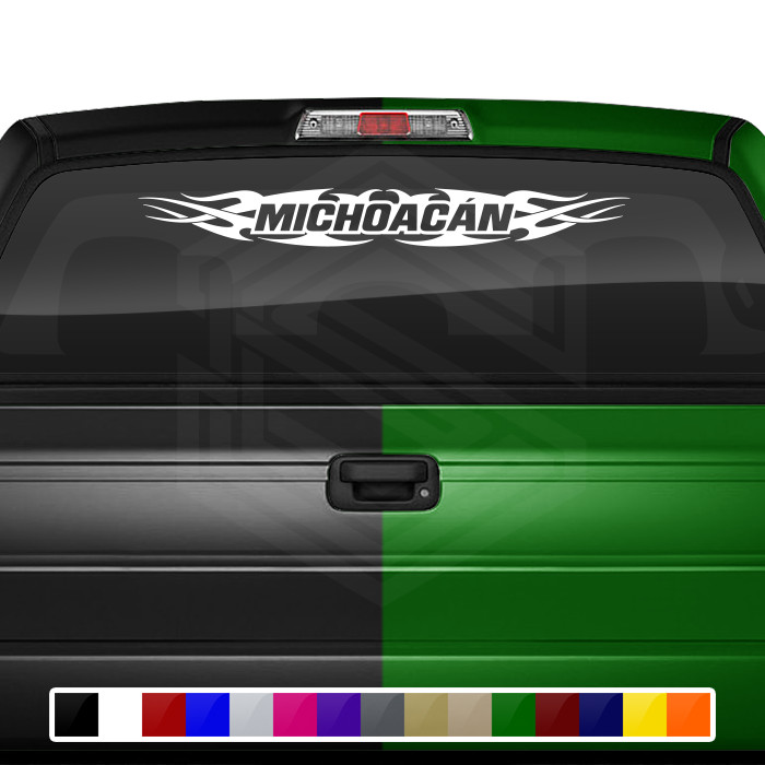 #148 MICHOACAN Mexico MIC Decal Sticker Windshield Window Graphic Estado Troca