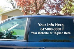 Custom Car Truck Trailer Lettering Vinyl Decal Business Side Window 3 Lines USA