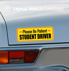 STUDENT DRIVER Bumper Sticker Please Be Patient Warning Vinyl Decal 2pk