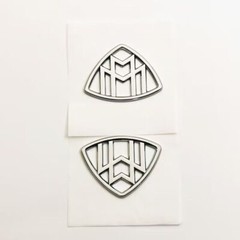 4pcs Silver Maybach set Fender Side Rear Trunk Emblems Badge For S-Class W222