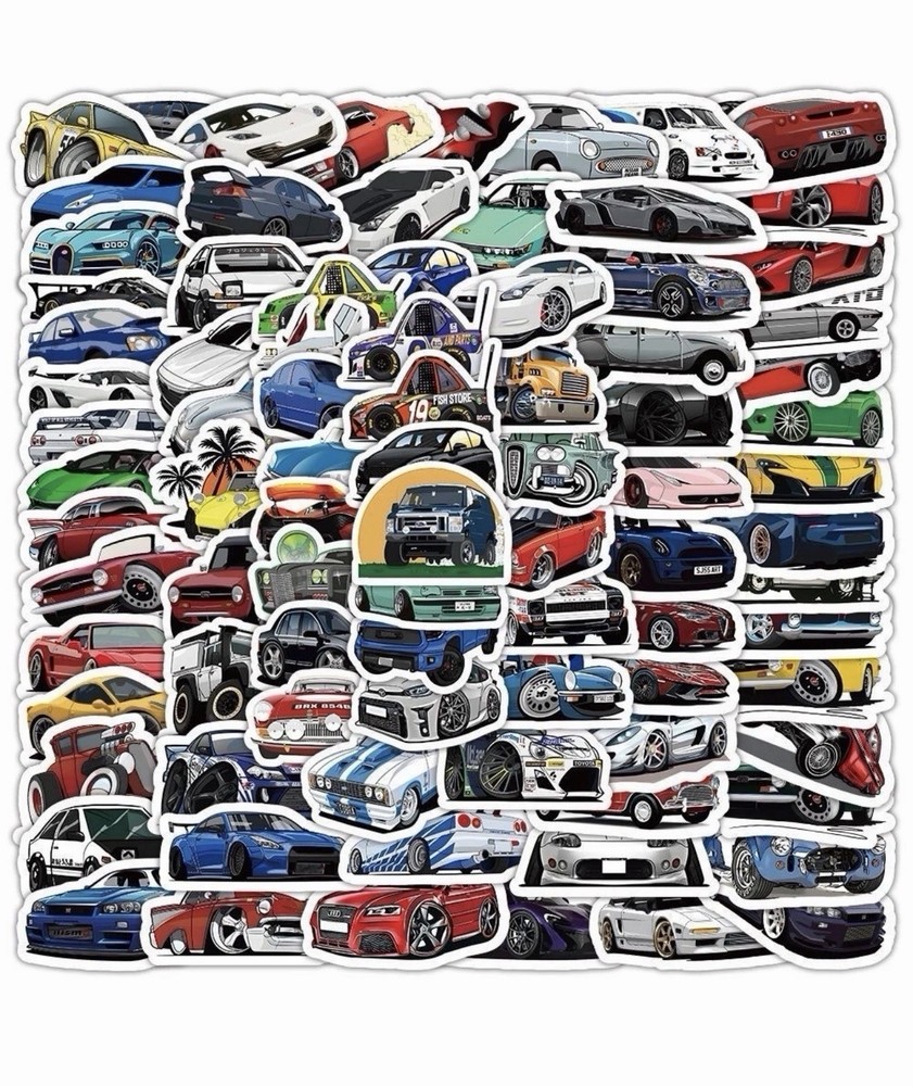61 Pcs JDM Racing Sport Car Waterproof Vinyl Stickers