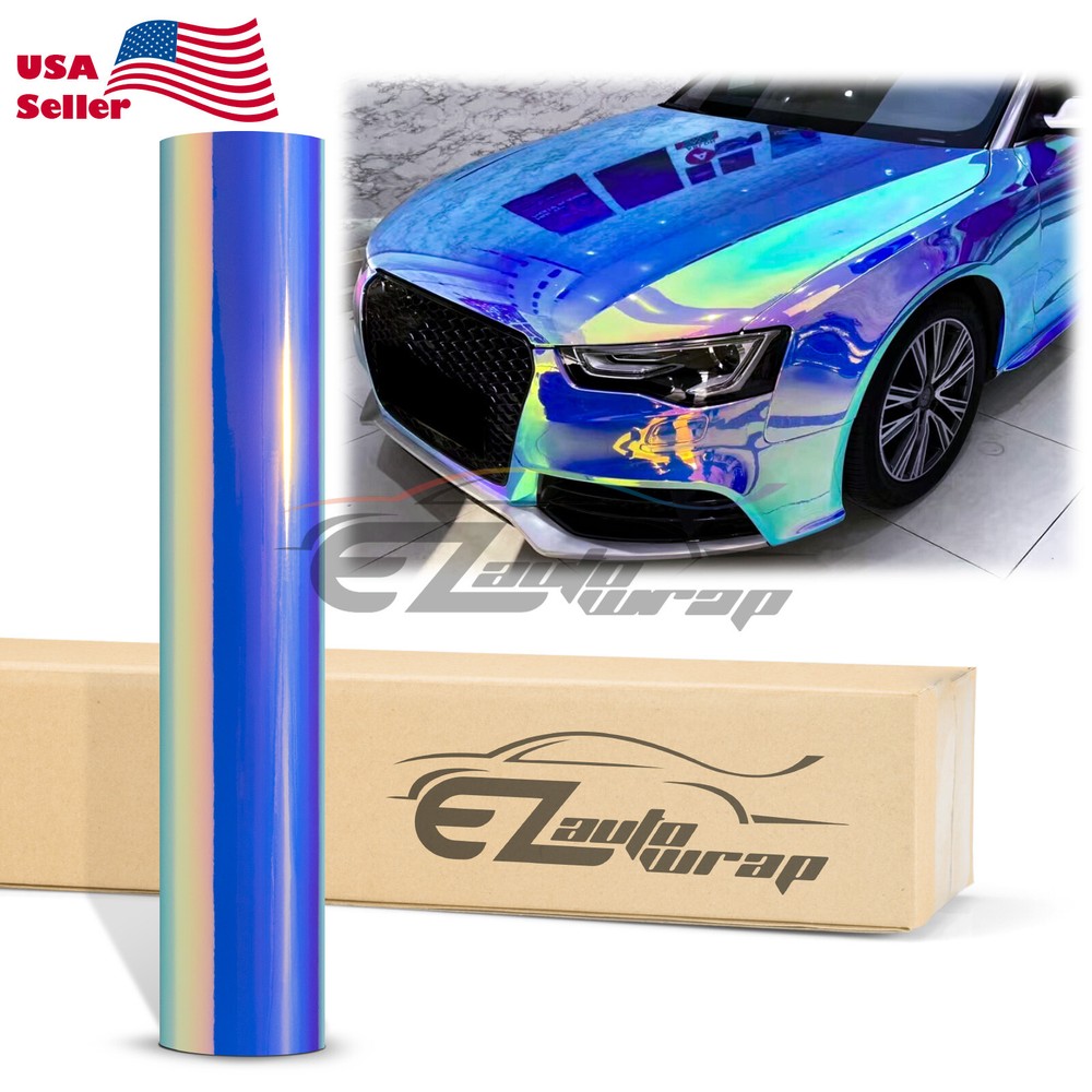 Neo Chrome Holographic Car Vinyl Wrap Sticker Decal Air Release Sheet Film DIY