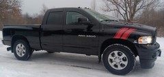 11″ wide Fender Hash mark Stripe Stripes decals fit 2009+ Dodge Ram 1500