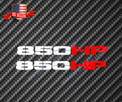 850 HP / HORSEPOWER VINYL DECAL STICKER 2 COLOR STICKERS STYLE #2