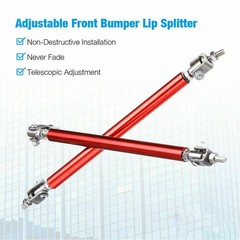 2/4x Universal Adjustable Front Bumper Lips Splitter Strut Rod Tie Support Bar A