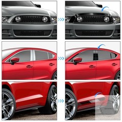 2IN X 30FT Gloss Black Vinyl Wrap for Chrome Delete Window Trim Car Door Sill