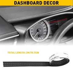 2M Car Mouldings Trim Decor Line Strip Accessories Door Dashboard Stip Wh H