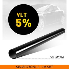 1-10 20″ x 10ft 5% VLT Car Window Tint Roll Privacy UV Protection Heat Reject 3M