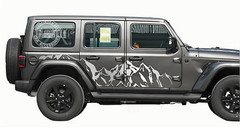Snow Mountain Graphics Car Sticker For Jeep Wrangler Side Door Vinyl Decals
