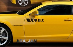 SPORT edition Vinyl Decal sport car sticker door logo emblem fits CAMARO BLACK