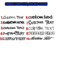Custom Text GRAFFITI Lettering Sticker Decal Personalized Window Business