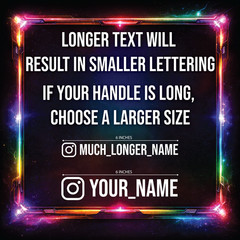 Set of 2 Personalized Instagram Handle Decals for Cars, Trucks Custom Name Decal