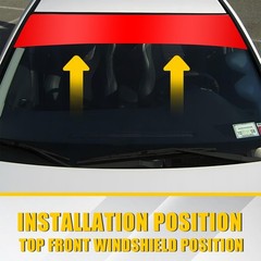 60″x10″ Red Window Sun Visor For DIY Car Front Windshield Strip Vinyl Sticker US