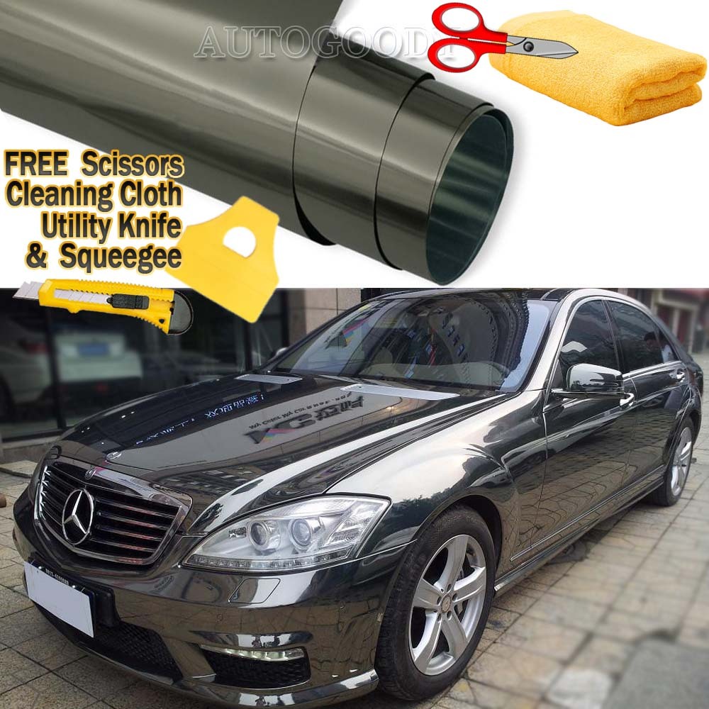72″ x 60″ Dark Chrome Mirror Black Vinyl Film Wrap Sticker Stretchable 6ft x 5ft
