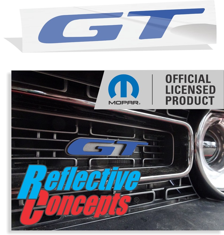 GT GRILLE Emblem Overlay Decal Sticker – 19-23 Dodge Challenger GT