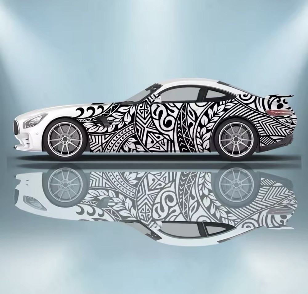 Tatau Decal; Universal Fit Car Decal For Both Sides; Sporty Pattern Car Decal