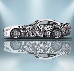 Tatau Decal; Universal Fit Car Decal For Both Sides; Sporty Pattern Car Decal