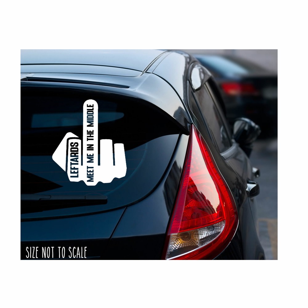 Meet Me In The Middle Decal Sticker – JDM Racing Drifting Funny Middle Finger
