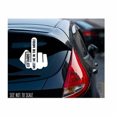 Meet Me In The Middle Decal Sticker – JDM Racing Drifting Funny Middle Finger