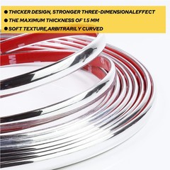 25Ft 10mm Chrome Molding Trim Strip Car Door Body Window Bumper Protector G 2SET