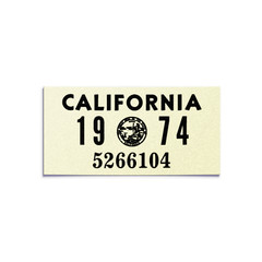 1974 California License Plate YOM Registration Sticker – CA DMV – Free Shipping