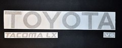 TOYOTA TACOMA GOLD /COPPER NUGGET TRUCK TAILGATE LOGOS DECAL 95-99 V6 letters