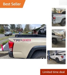 Durable Weatherproof 4×4 Bedside Decals in Black and Red for Pickup Trucks