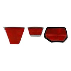3D Badge Chrome/Black for AMG Steering Wheel Emblem Squared Base GLC C43 C350E