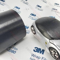 3M 2080 Scotchprint Brushed Black Metallic Vinyl Flex Car Wrap | BR212