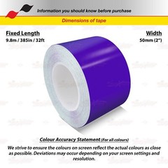 PURPLE-BLUE 2″ 50mm Roll PIN STRIPE Car Striping Line TAPE Decal Vinyl Sticker