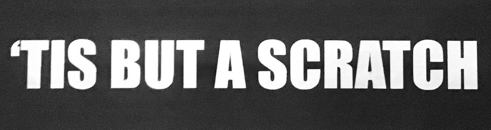 Tis But A Scratch Funny Vinyl Car Sticker Decal Van Graphics Bumper Sticker Dent