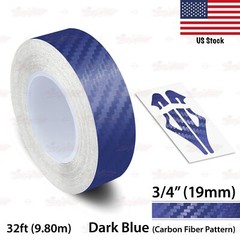 3/4″ Roll Vinyl Pinstriping Pin Stripe Tape Sticker 19mm CARBON FIBER DARK BLUE