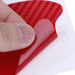 Red Carbon Fiber Car Door Handle Protector Film Anti Scratch Sticker 4PCs Set