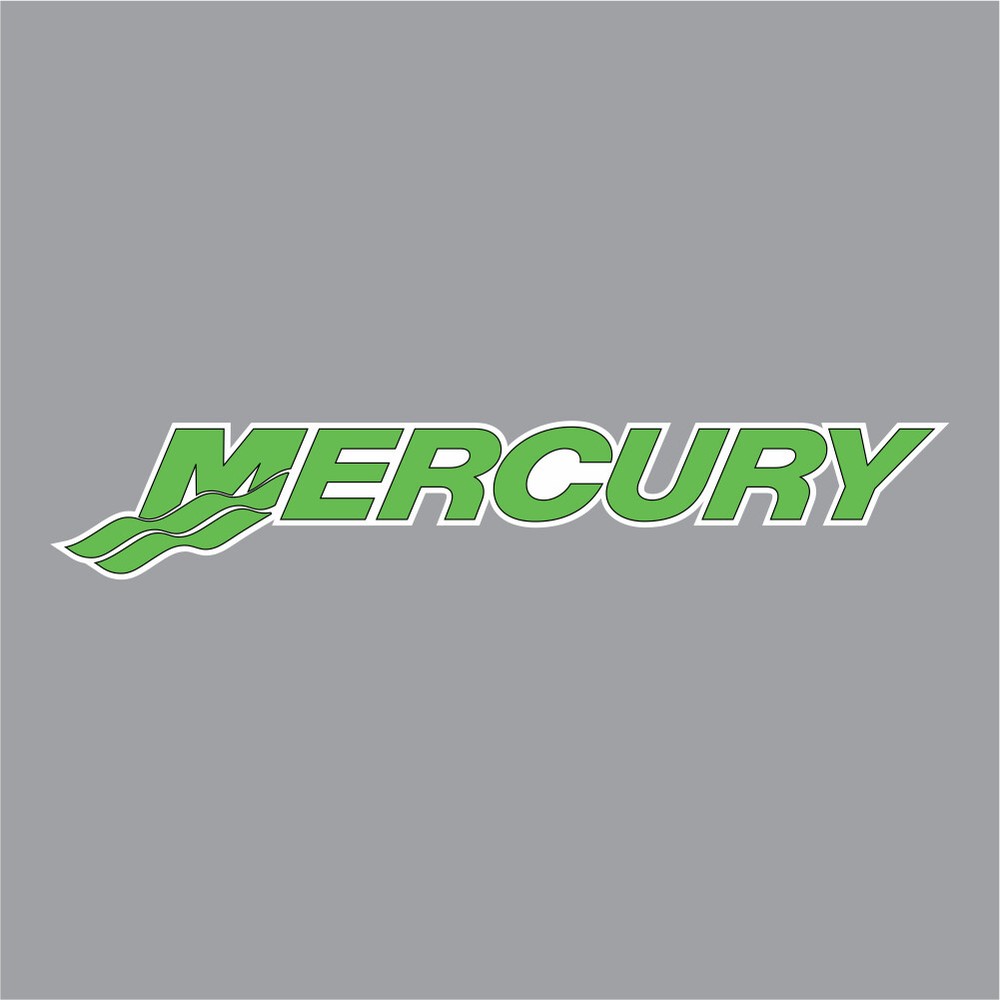 700-108 Mercury Lime Green Carpet Graphic Decal Sticker for Fishing Bass Boats