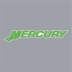 700-108 Mercury Lime Green Carpet Graphic Decal Sticker for Fishing Bass Boats